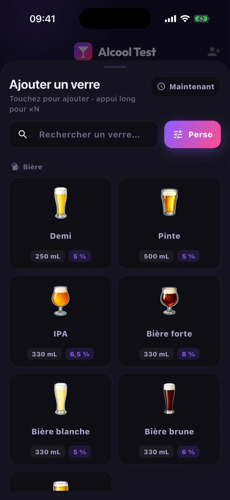 Ajouter un verre