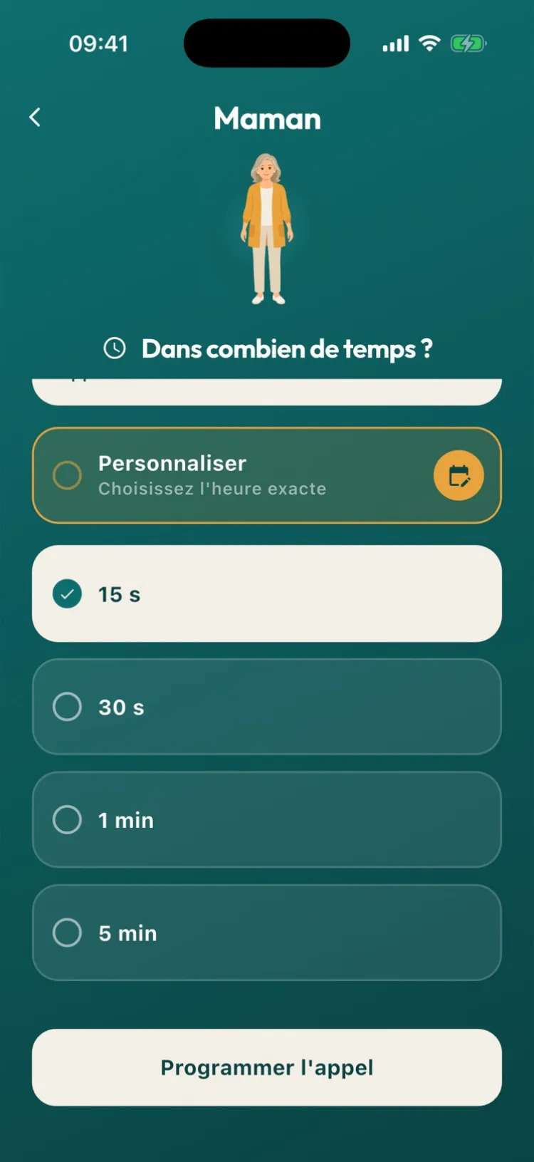 Programmer l'appel