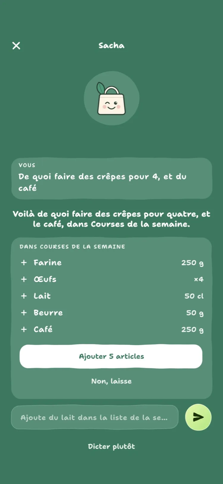 Sacha, l'IA qui remplit la liste