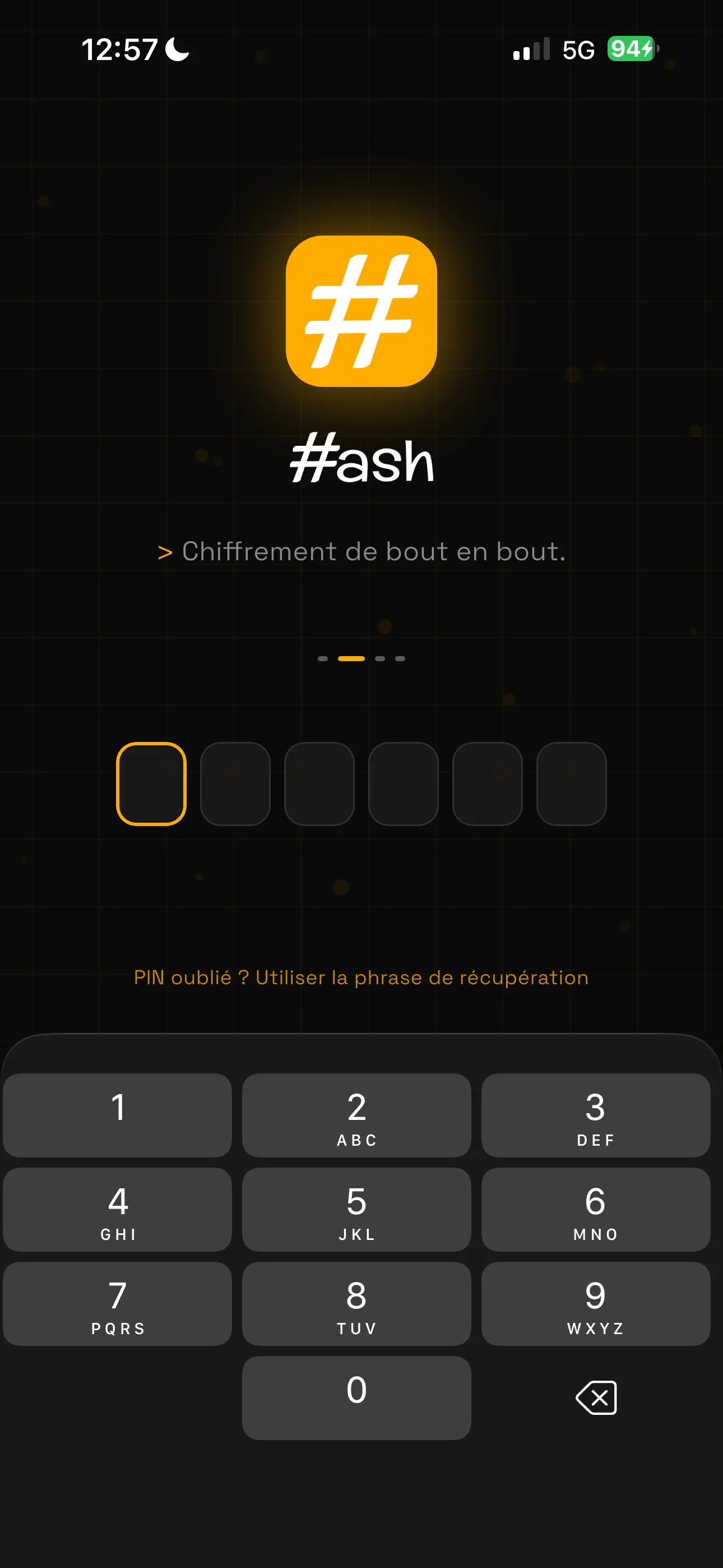 Aperçu de l'application